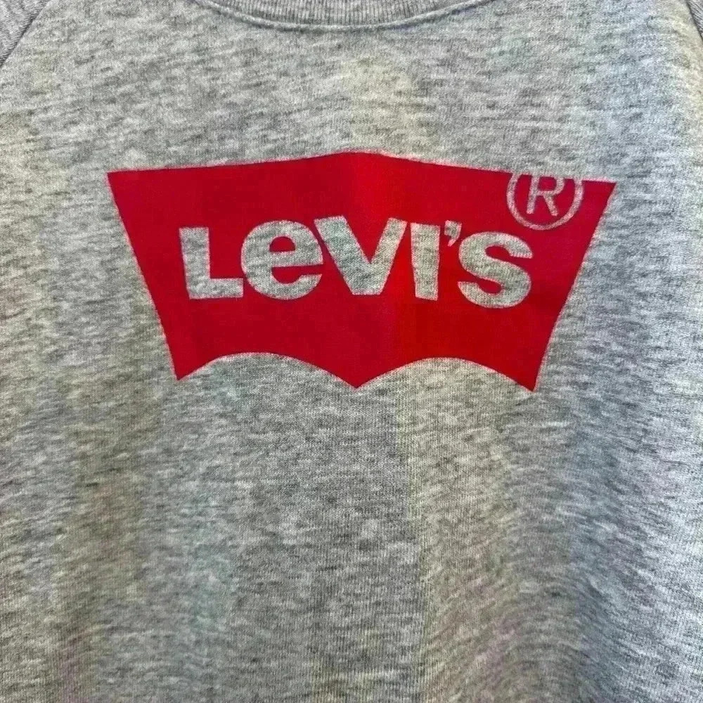 Levi's Women’s Gray Crewneck Sweatshirt S Long Sleeve Casual Pullover